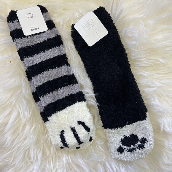 2 Pairs Fuzzy Socks for Women Fluffy Warm Soft Cozys Slipper Socks Funny Novelty - Picture 4 of 7